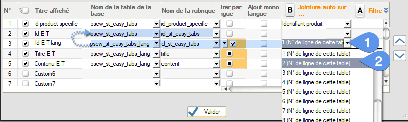 Custom fields, tuto 3 - image 20a - Modifying the 1st link